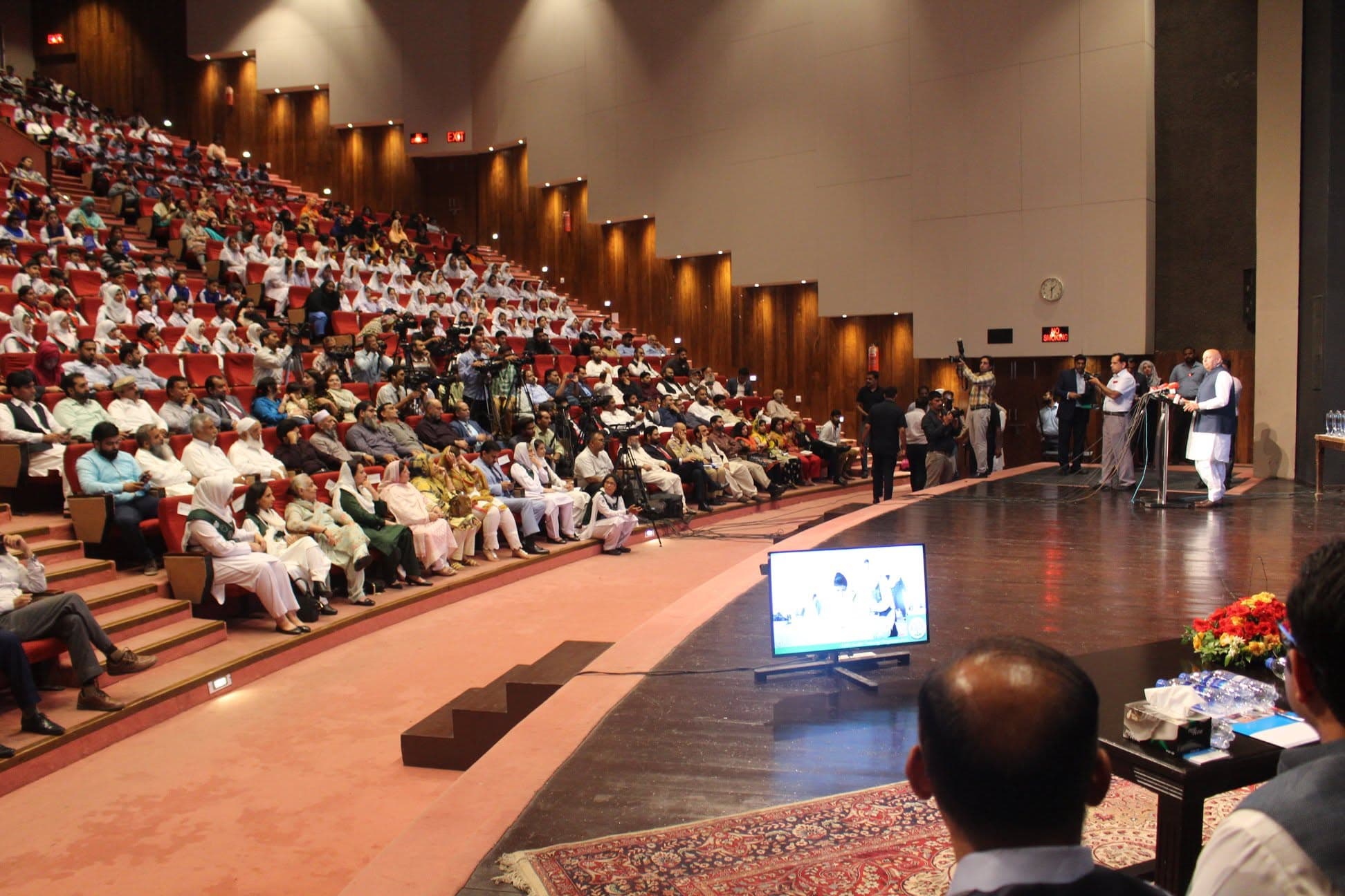Relaunch programme on stage