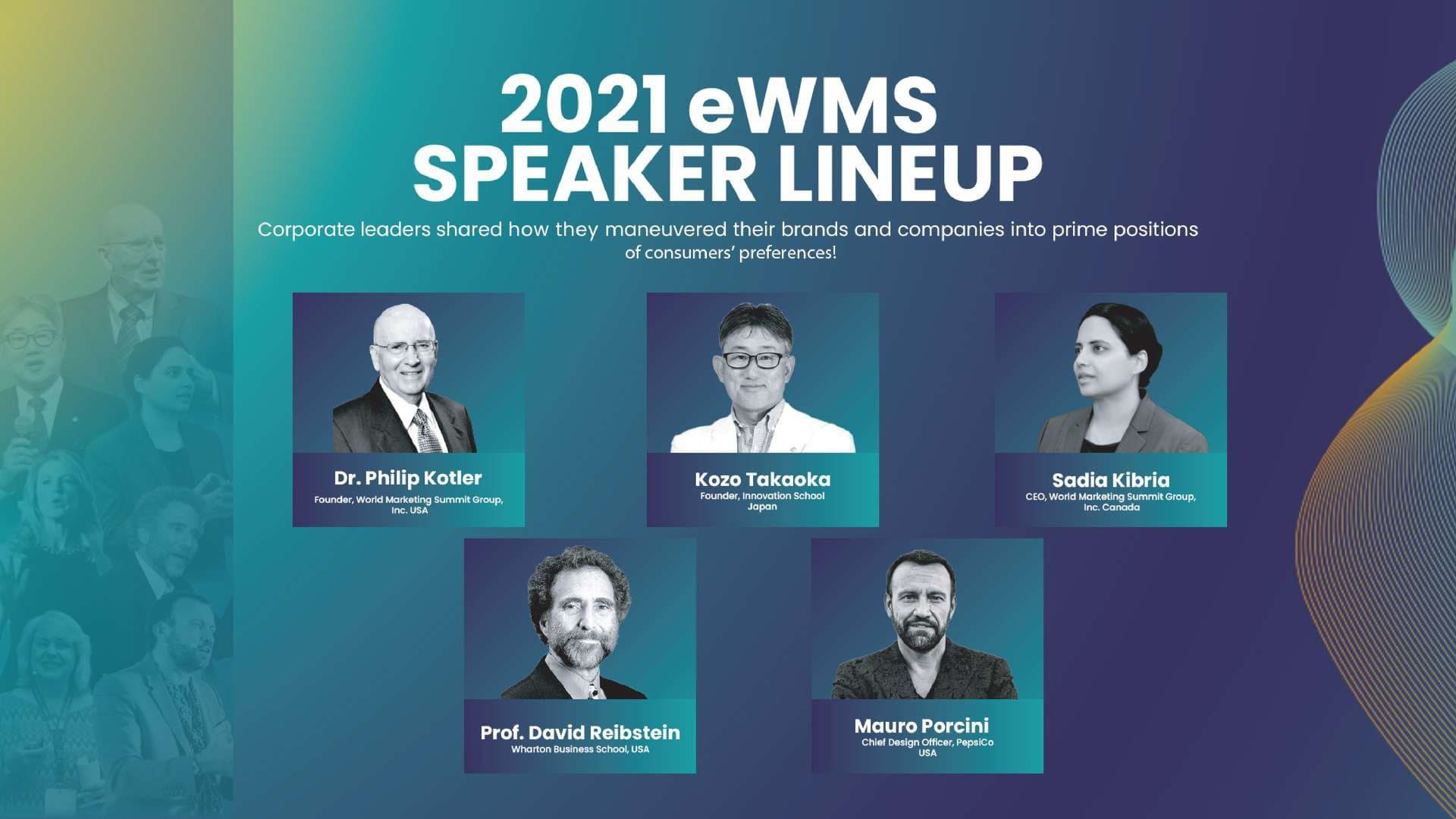 eWMS 2021 · Main Speakers tier