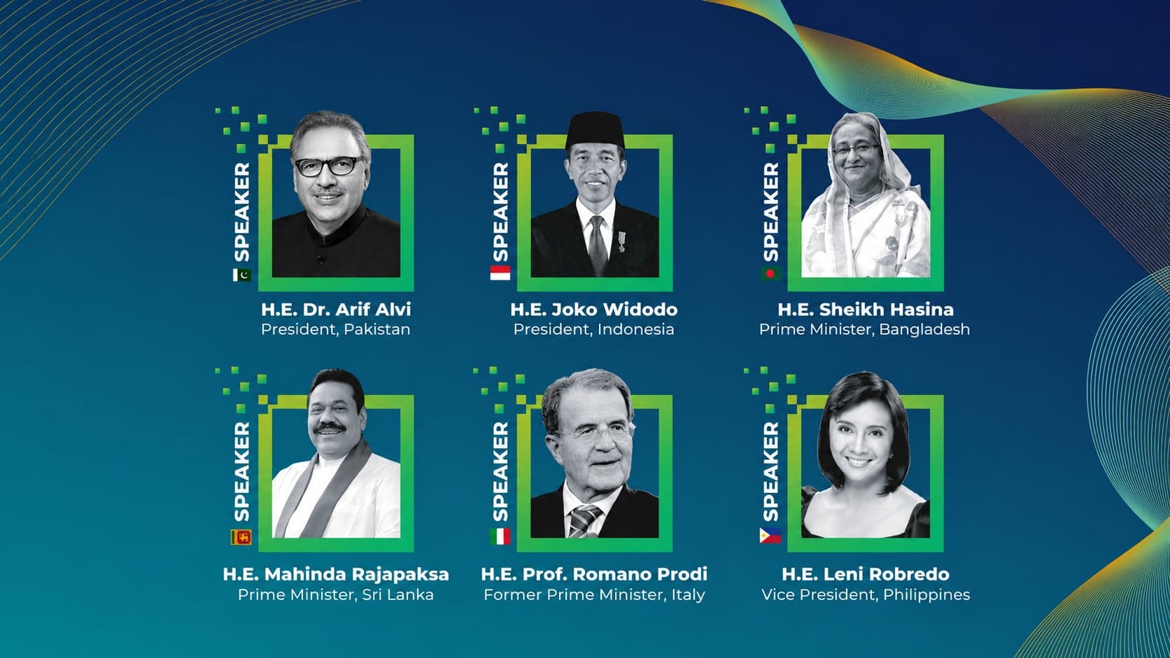 eWMS 2021 main speakers — Philip Kotler, Sadia Kibria, David Reibstein, Mauro Porcini, Hiroshi Takaoka — convened under Naqeebz's Exclusive Country Partnership with Kotler Impact.