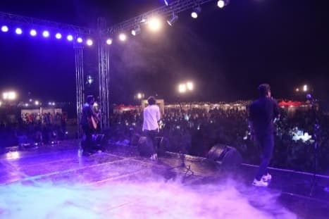A city festival, with 60,000 feet through the gate.